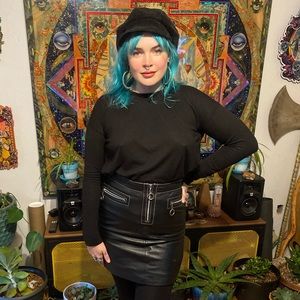 Leather Mini Skirt Michael Kors Genuine